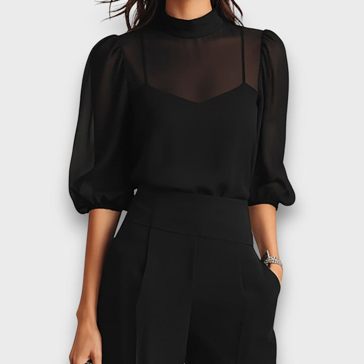 Noctira – Sheer Chiffon Three-Piece Set