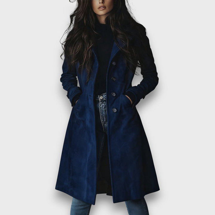 Irenelle – Long Vegan Suede Coat