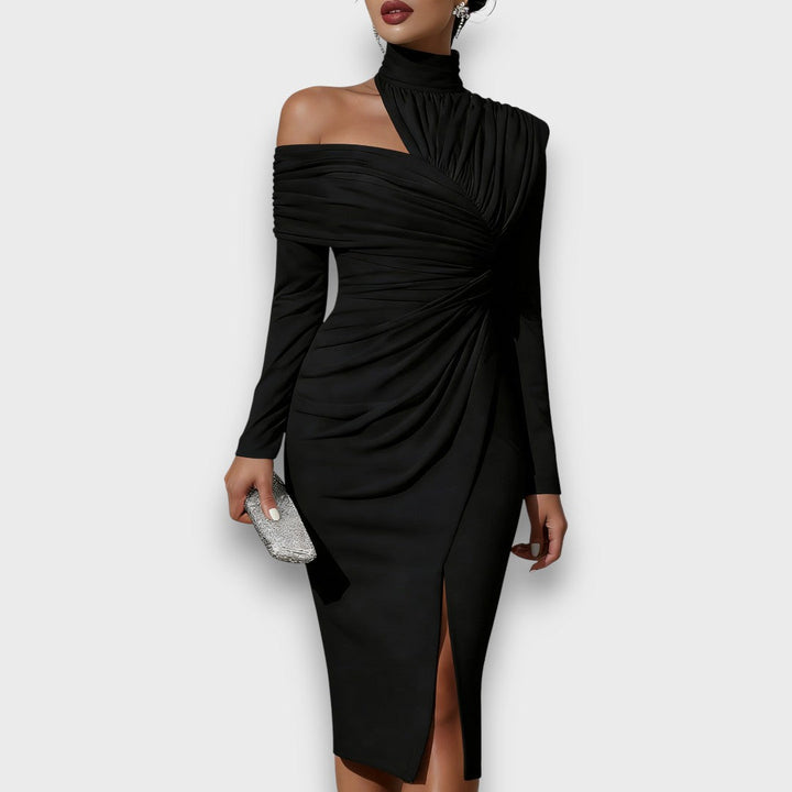 Ivarya – Asymmetric Draped Evening Dress