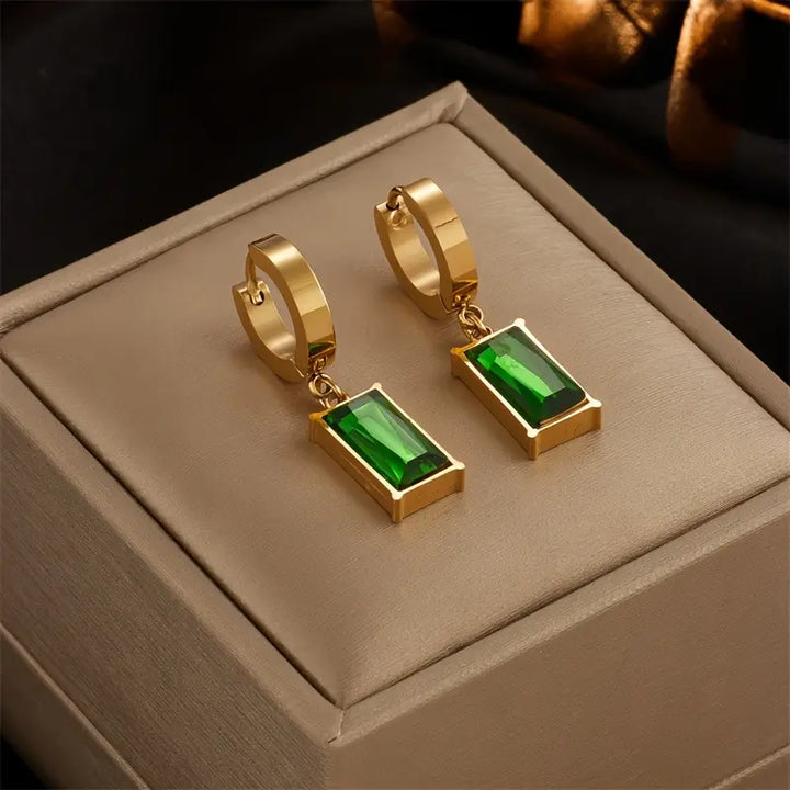 Elvine – Emerald Geometry Jewelry Set