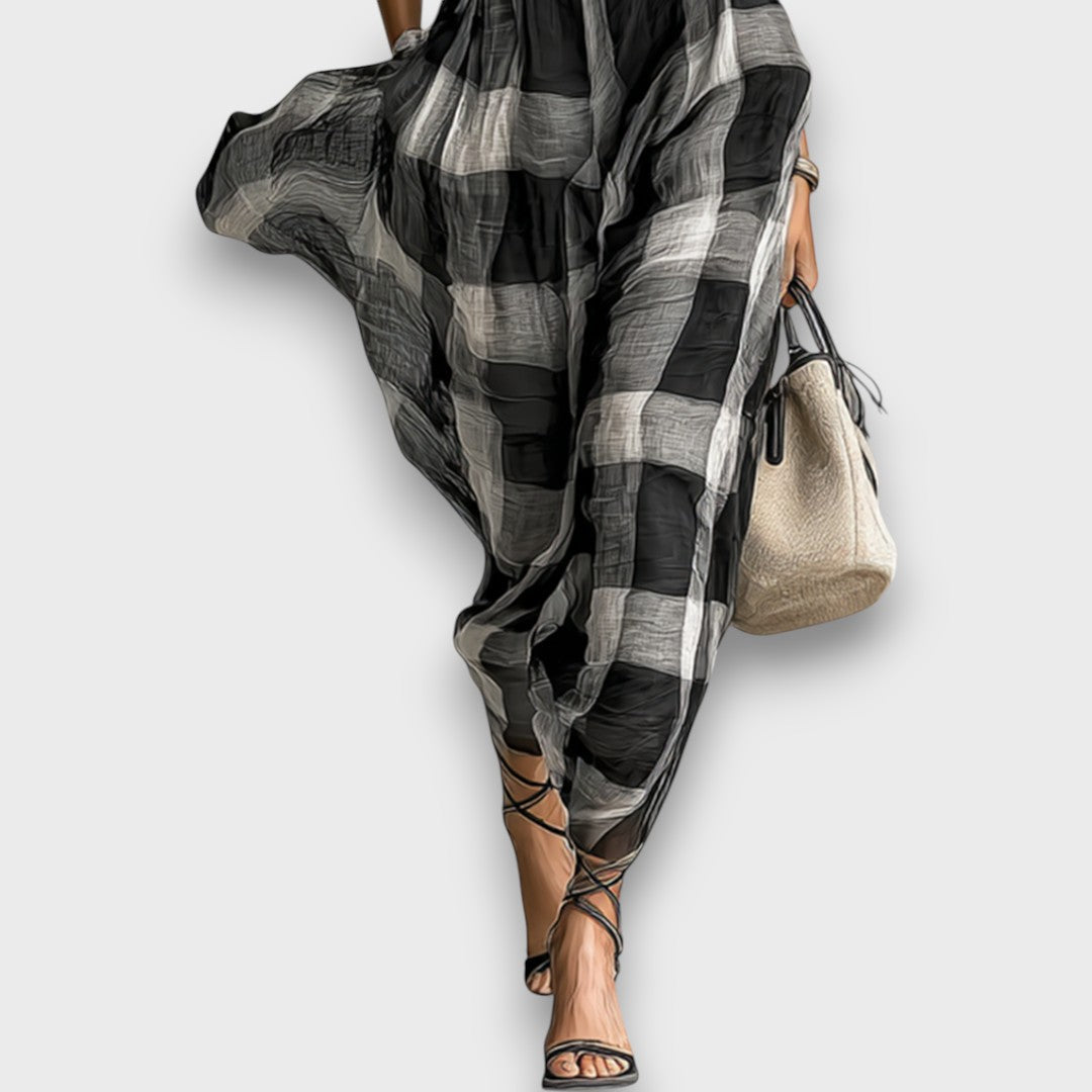 Marcia – Maxi dress with checked design