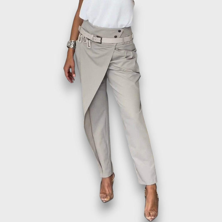 Serenna – Drape-Front Tailored Pants