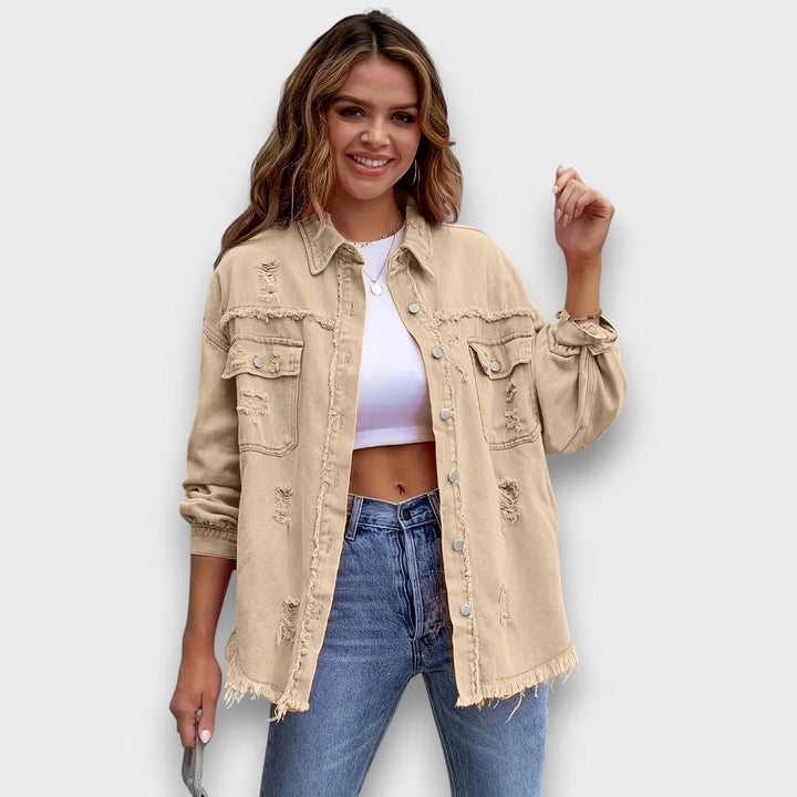 Neraya – Frayed Hem Overshirt