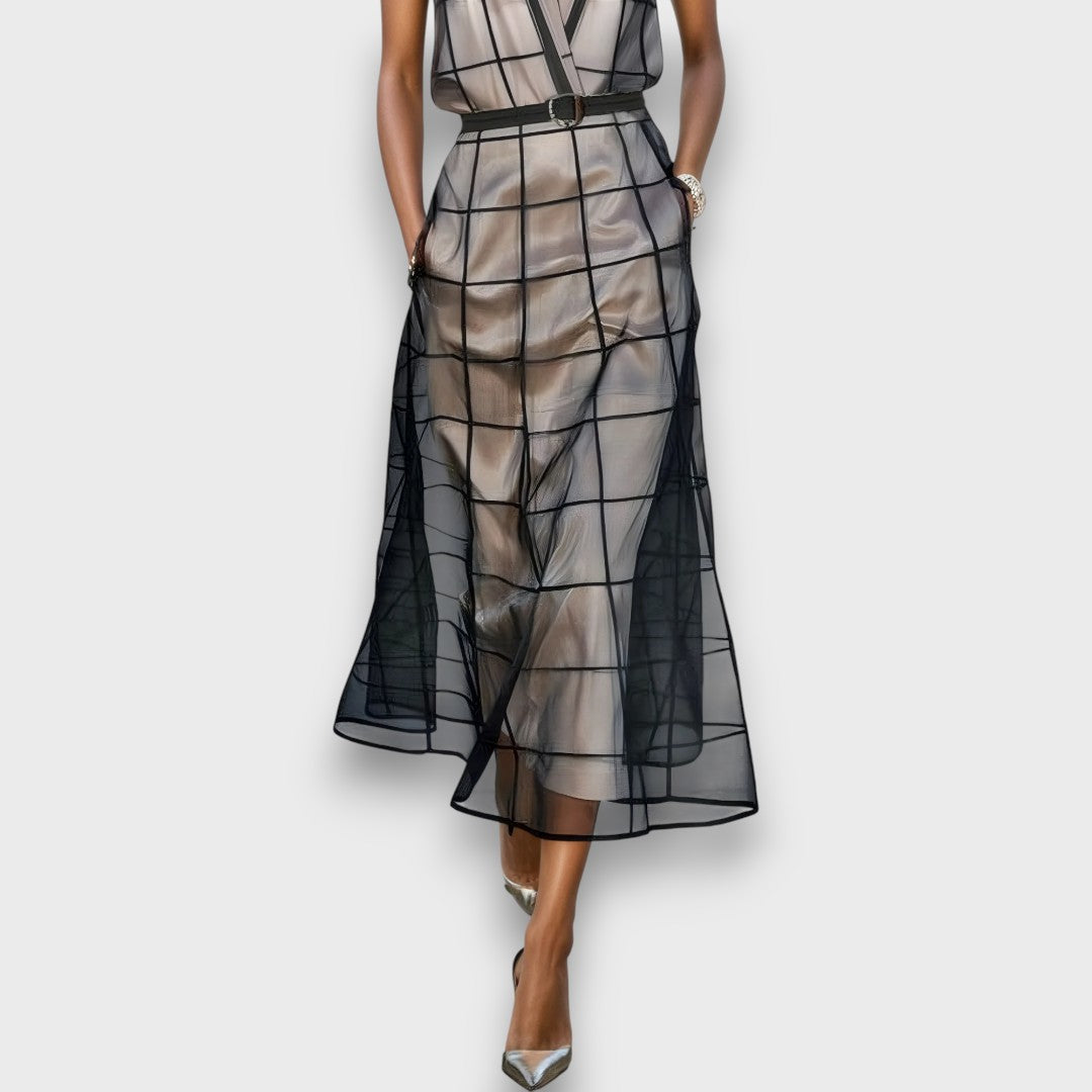 Meriane – Midi dress in checked design