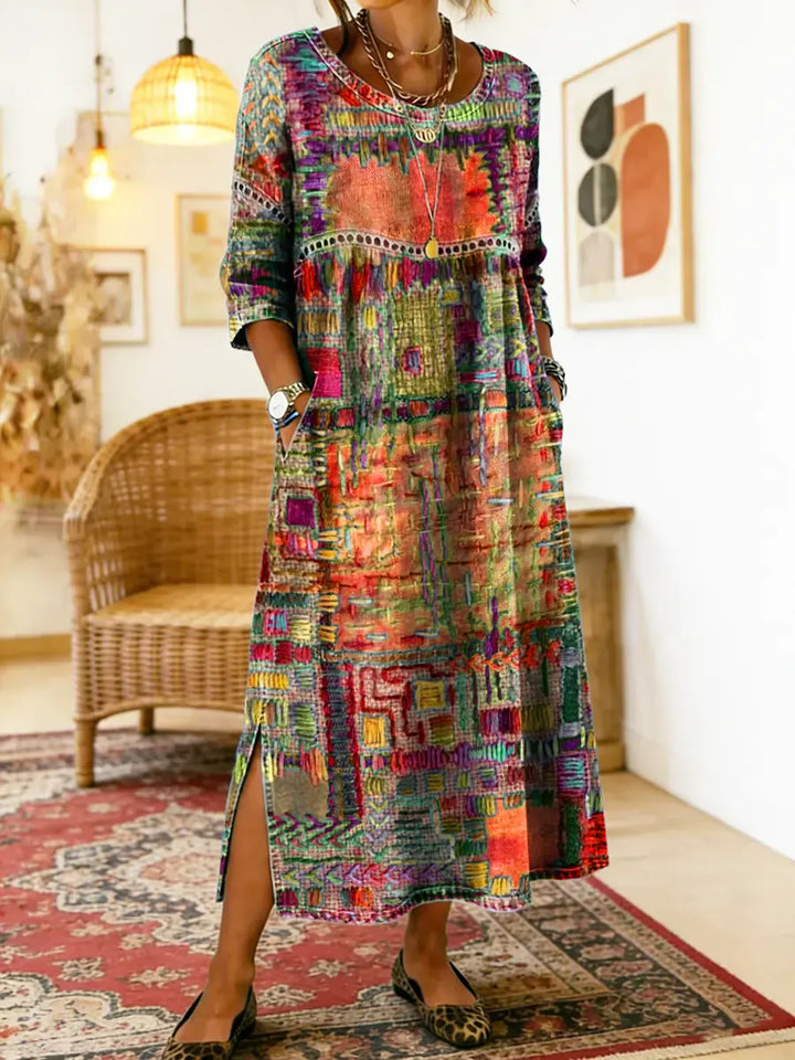 Joyce | Ethnic Patchwork Dress
