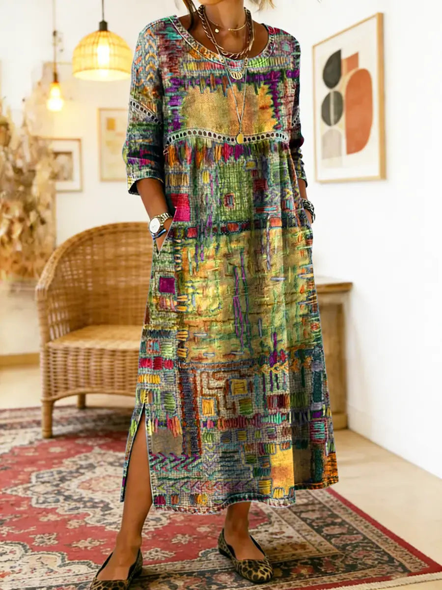Joyce | Ethnic Patchwork Dress