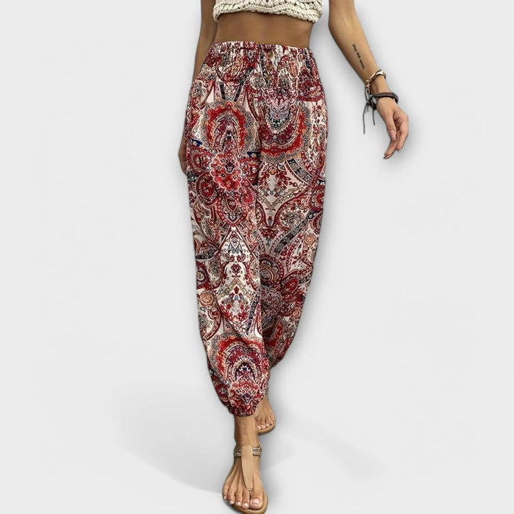 Scarletta – Wide Trousers with Ethno Pattern