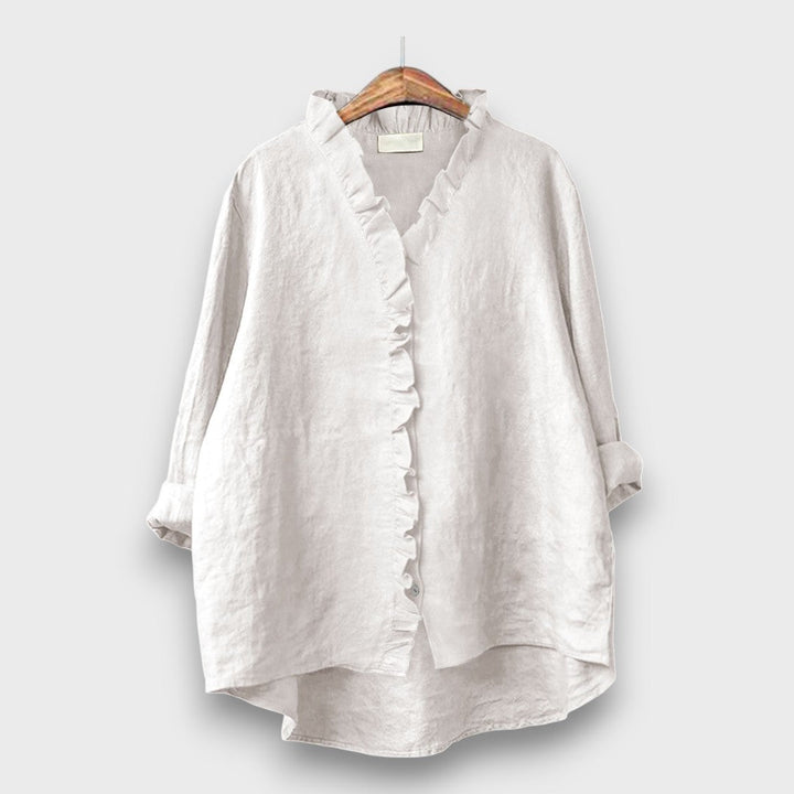 Jagina – Loose Blouse with Ruffle Edge