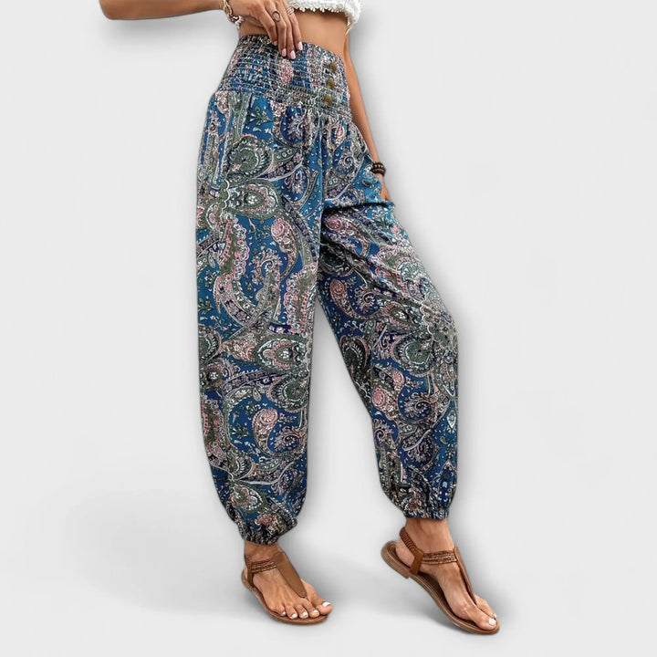 Scarletta – Wide Trousers with Ethno Pattern