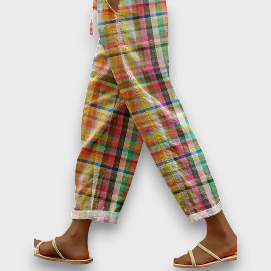 Michelle – Checkered Pattern Pants