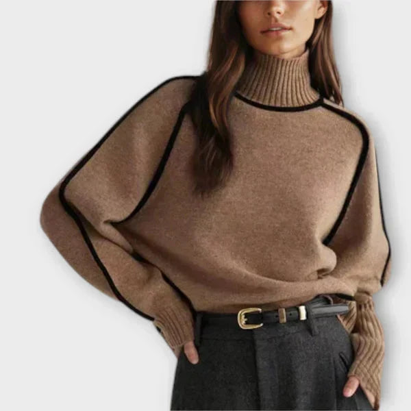 Emilie – Soft Knit Sweater with Turtleneck