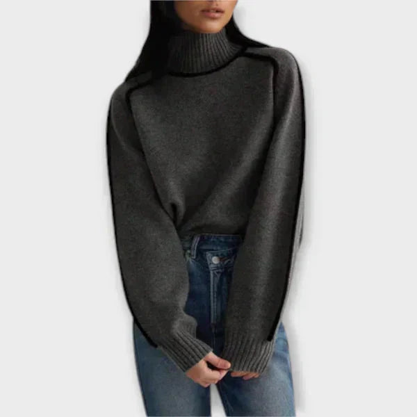 Emilie – Soft Knit Sweater with Turtleneck