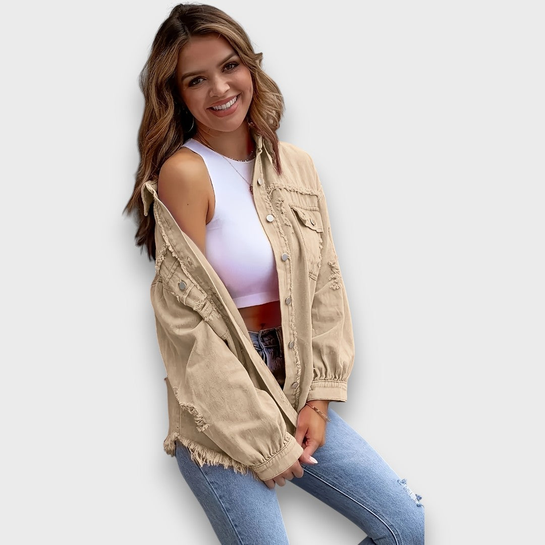 Neraya – Frayed Hem Overshirt
