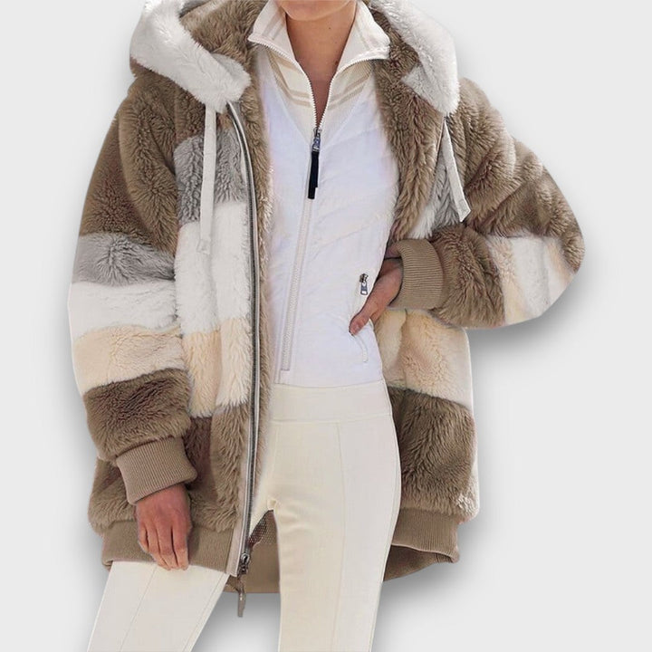Coralie – Luxe Colorblock Winter Coat