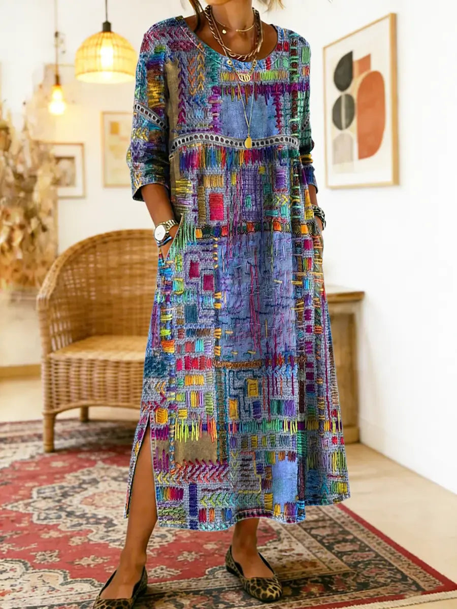 Joyce | Ethnic Patchwork Dress