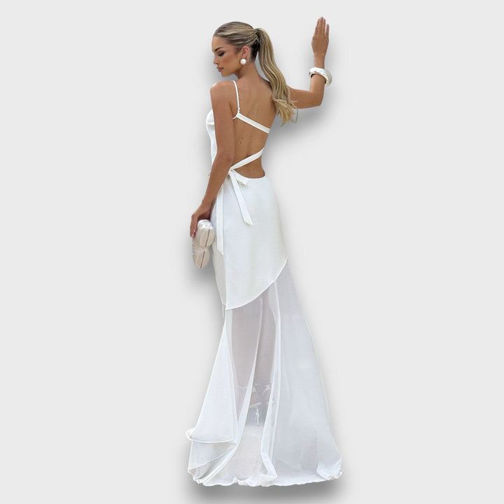 Luméa – Asymmetrical Evening Dress with Transparency