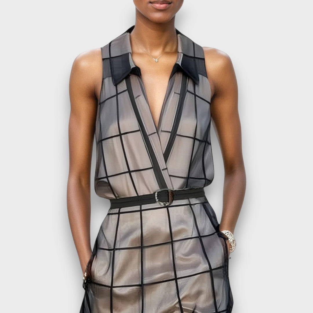 Meriane – Midi dress in checked design