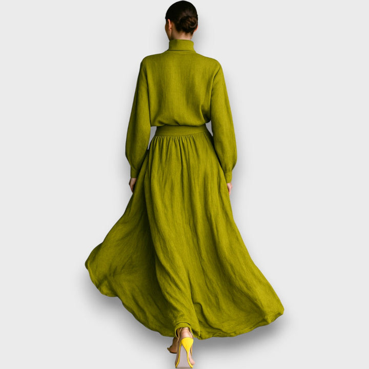 Marvella – Green Set with High Collar