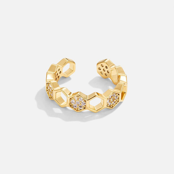Solenna – Honeycomb Crystal Ring