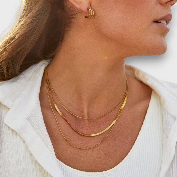 Solenne – Gold-Plated Layered Necklace