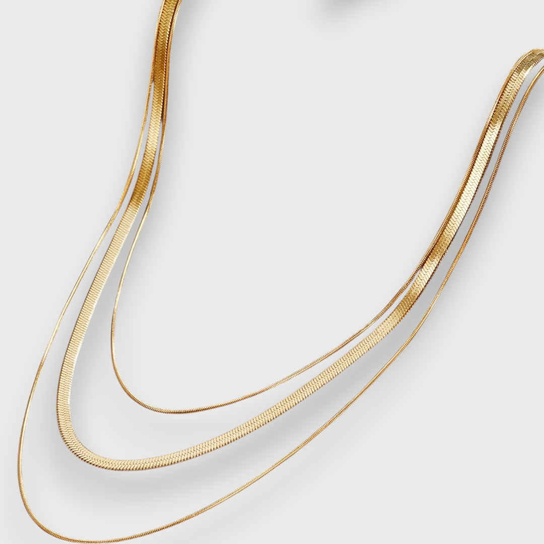Solenne – Gold-Plated Layered Necklace