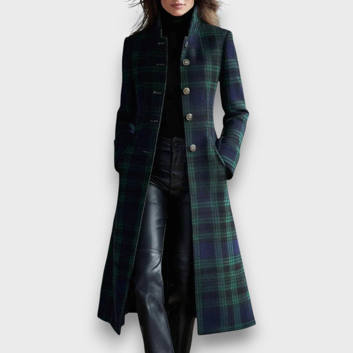 Miranda – Timeless Plaid Longline Coat