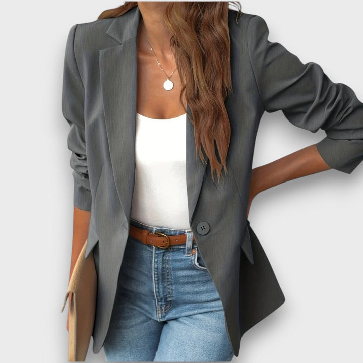 Jaryna – Elegant lapel blazer with pockets
