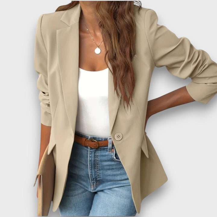 Jaryna – Elegant lapel blazer with pockets
