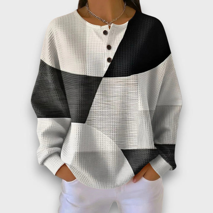 Lirene – Cozy Geometric Knit Top
