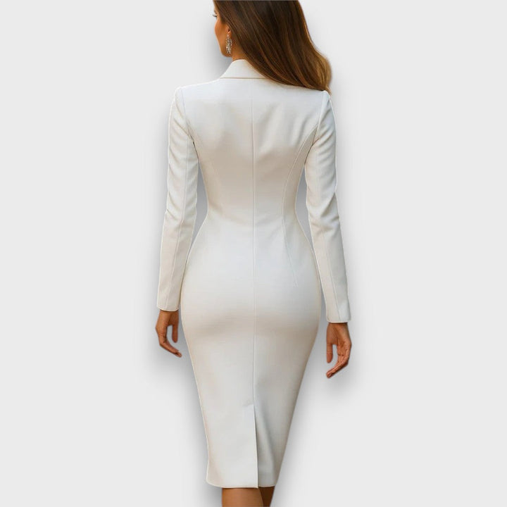Elyndra – Tailored Blazer Midi Dress