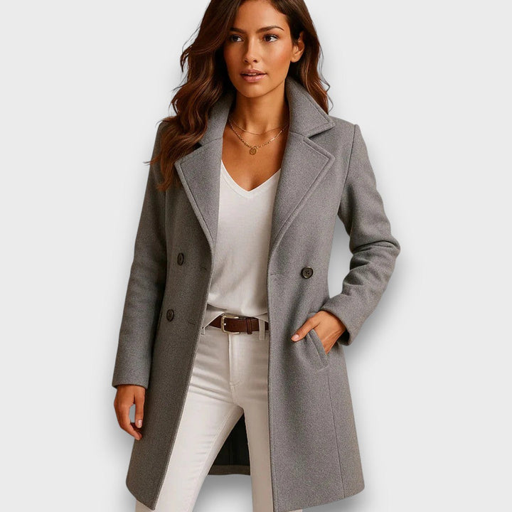 Milenna – Classic Double-Breasted Wool Coat
