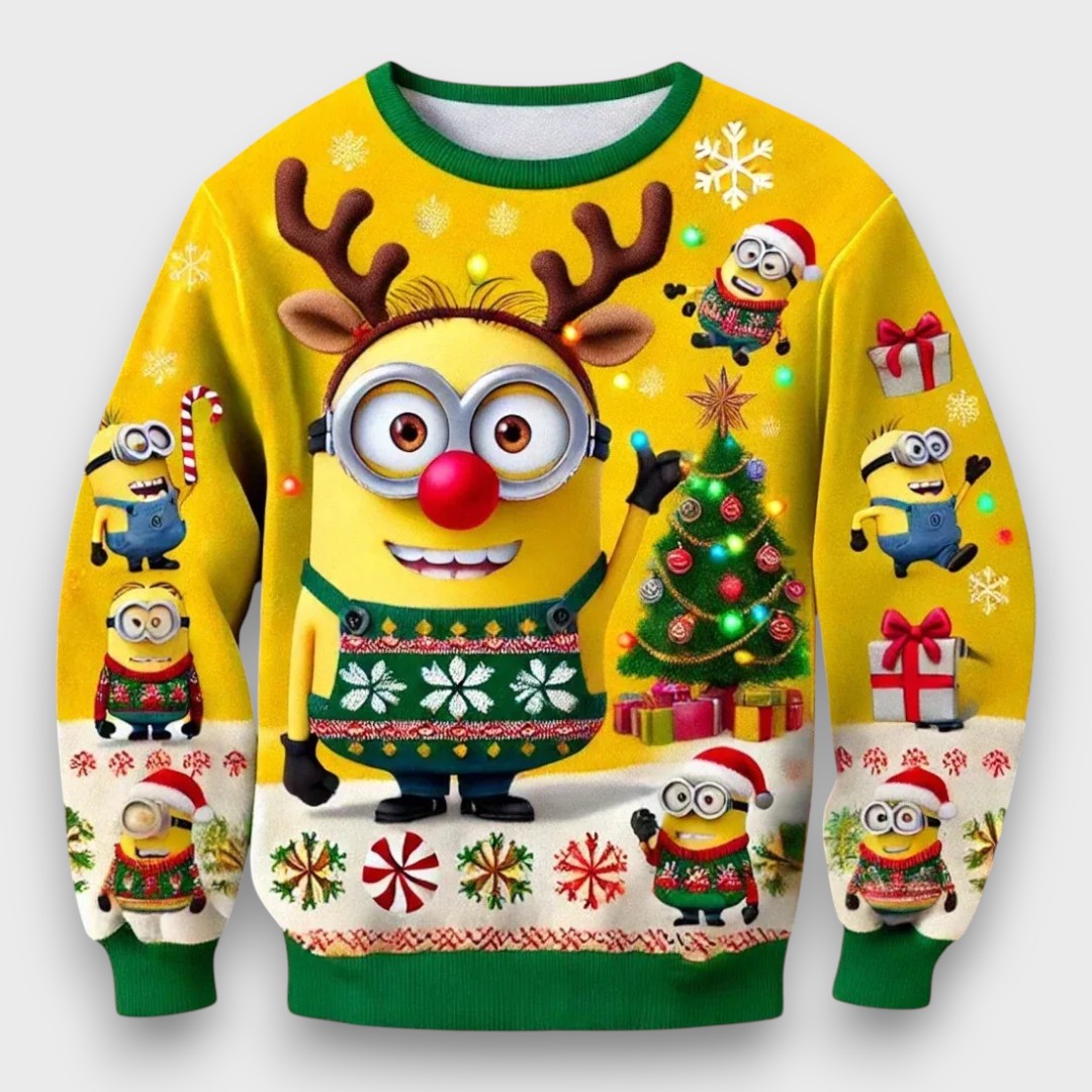 Mivoro – Playful Holiday Minion Sweater