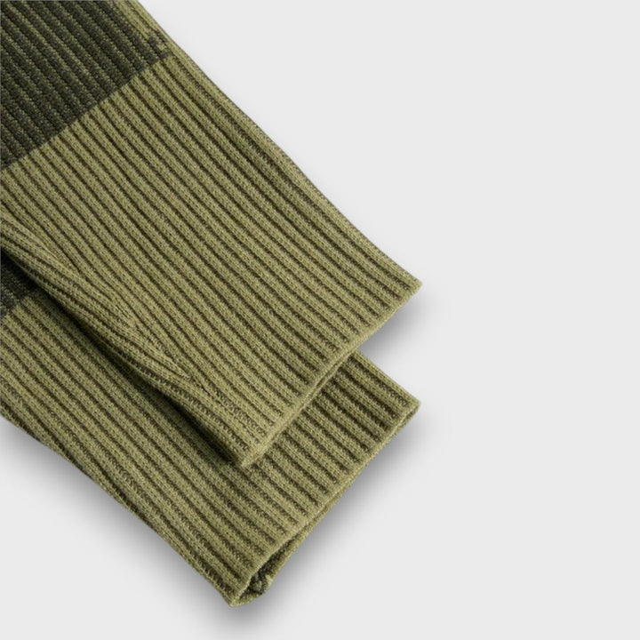 Ysolde – Olive Camo Knit Fringe Maxi Dress