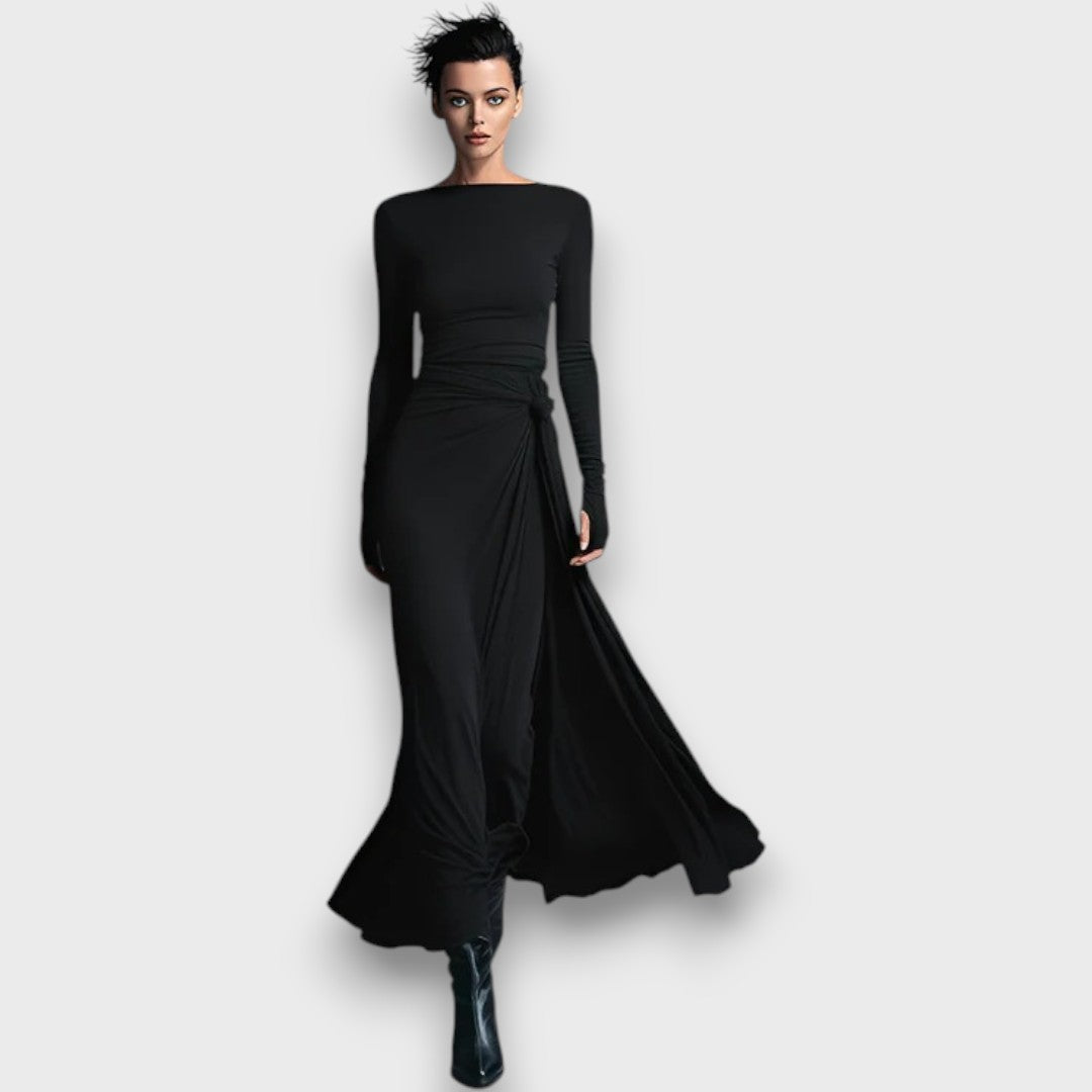 Renna – Sculpted Wrap Maxi with Modern Flow