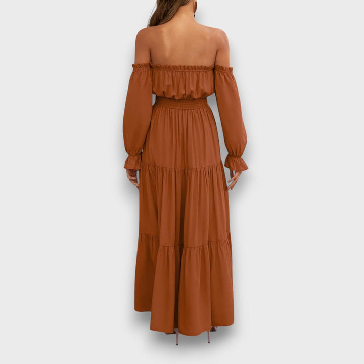 Arvenna – Off Shoulder Tiered Maxi Dress