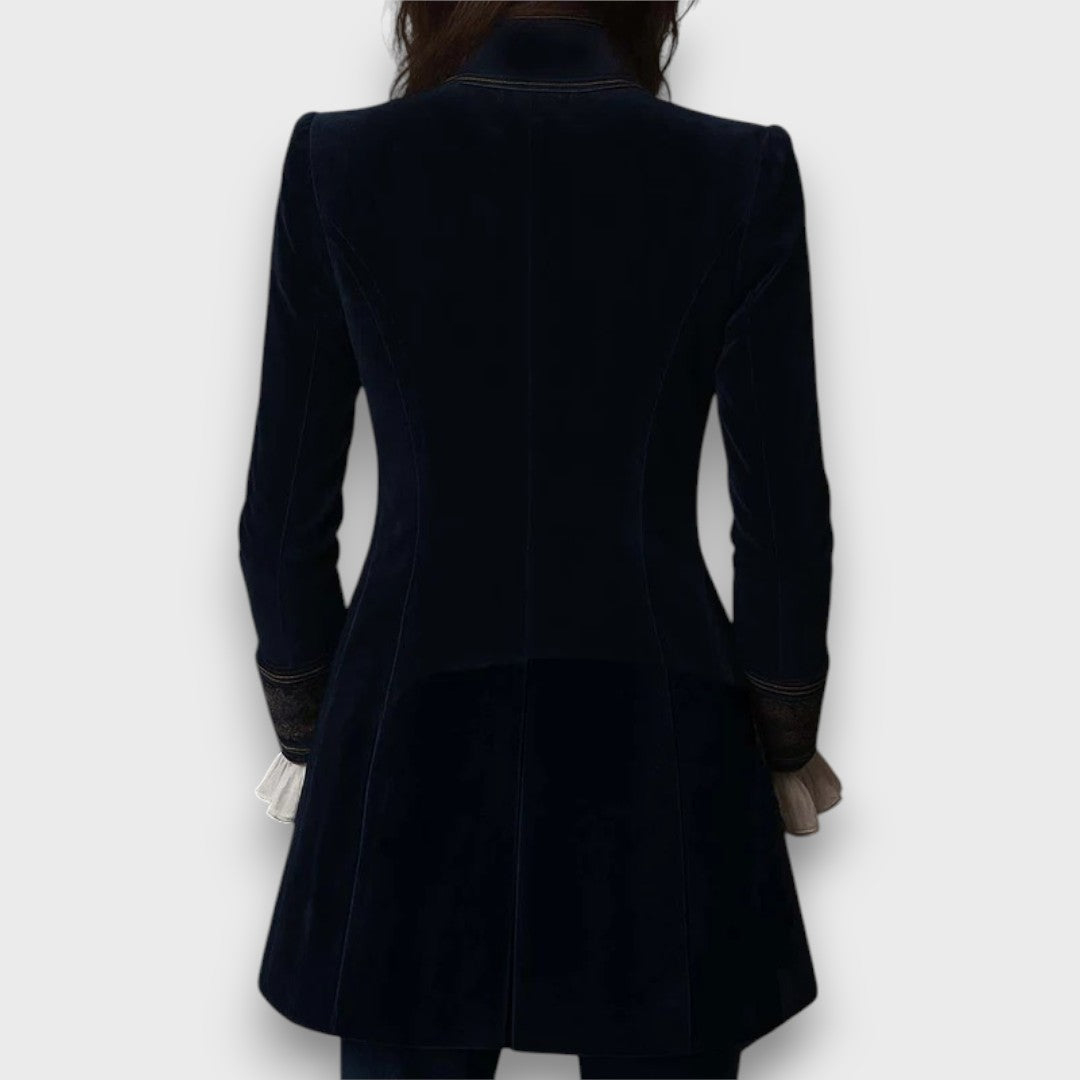 Karielle – Embroidered Velvet Tailored Jacket