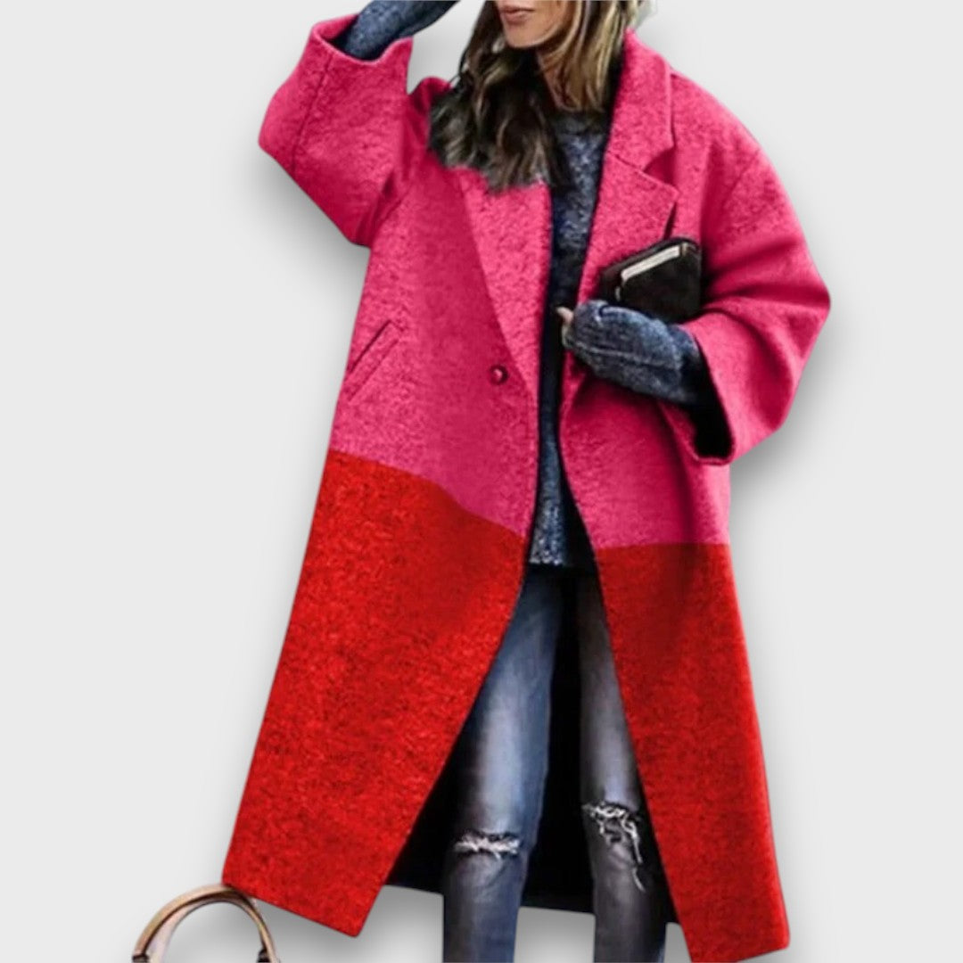 Fioren – Long Coat in Oversized Style