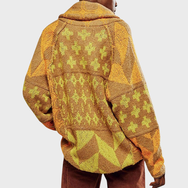 Parlina – Patterned Oversized Knit Jacket