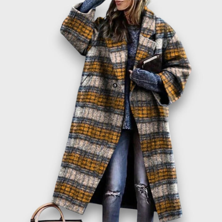 Fioren – Long Coat in Oversized Style