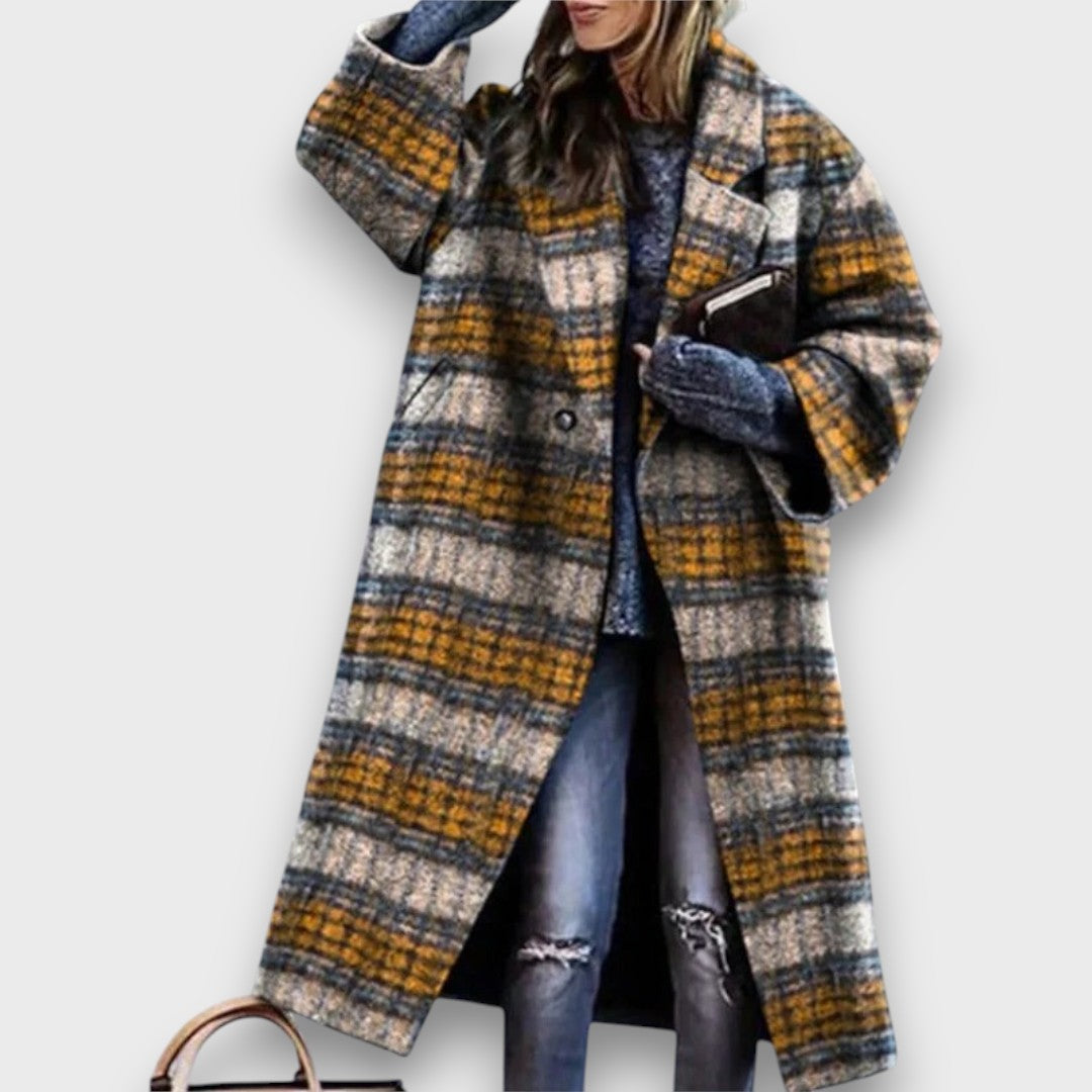 Fioren – Long Coat in Oversized Style