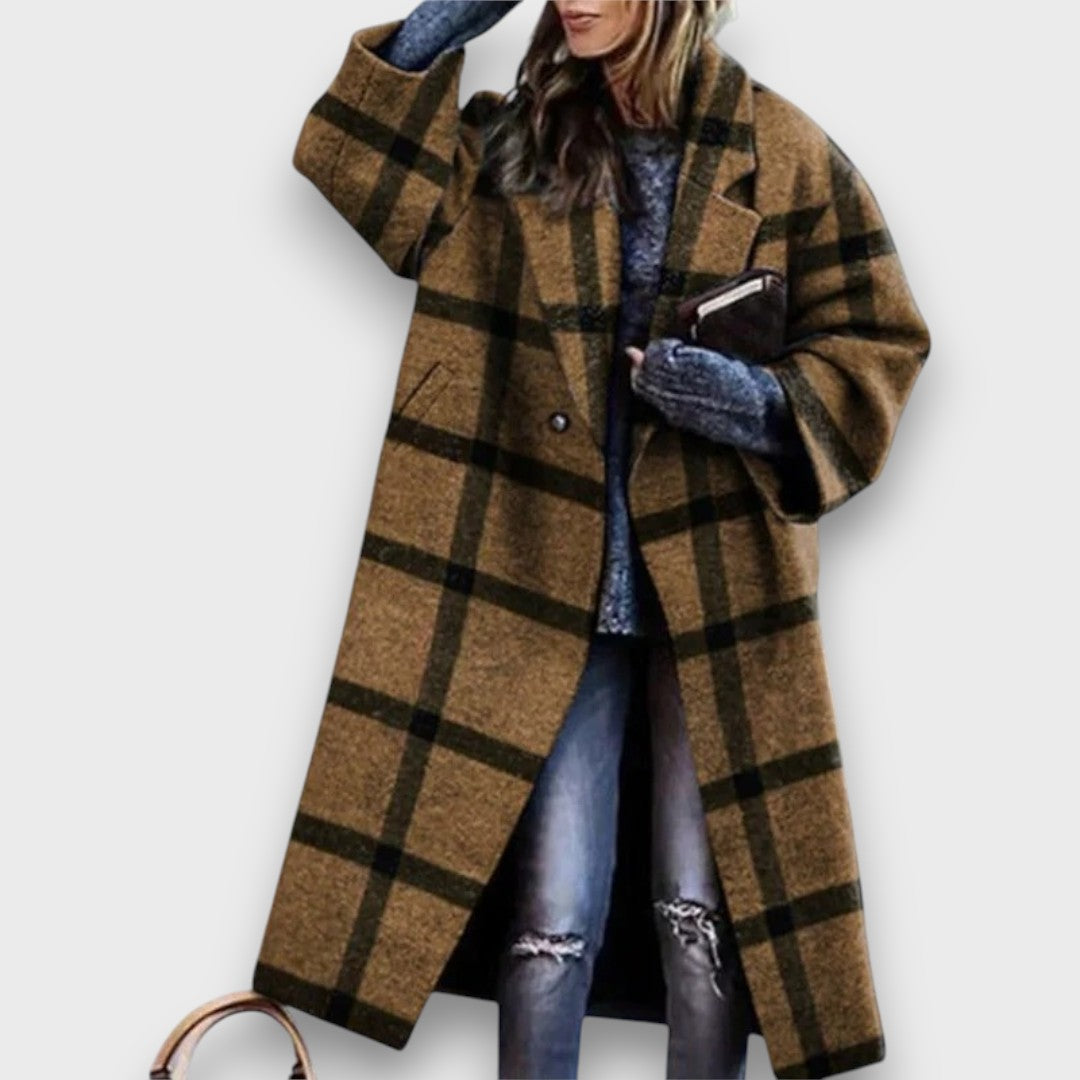 Fioren – Long Coat in Oversized Style