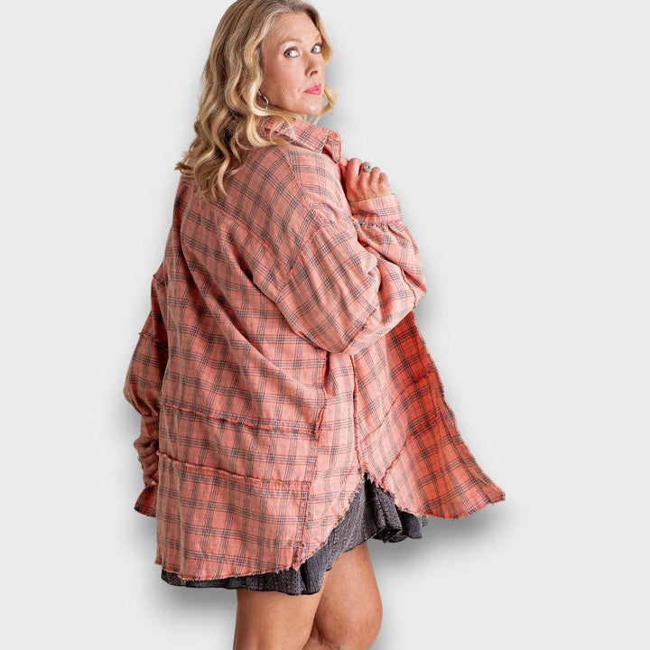 Rowan – Oversized Plaid Flannel Shirt