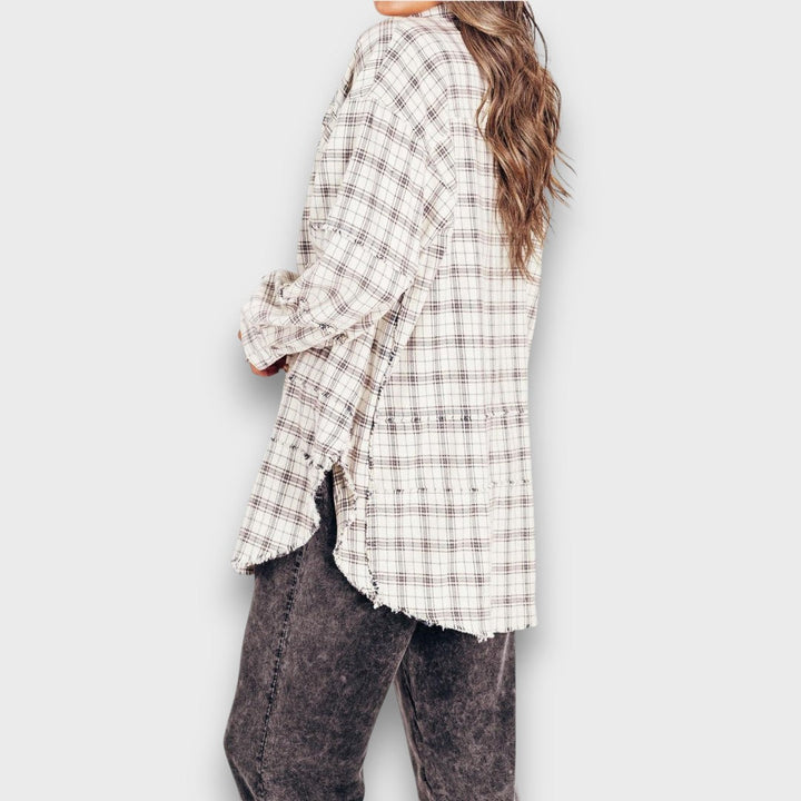Rowan – Oversized Plaid Flannel Shirt
