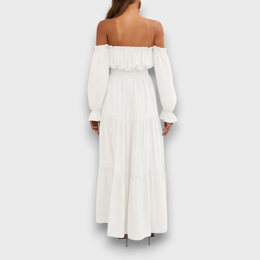 Arvenna – Off Shoulder Tiered Maxi Dress