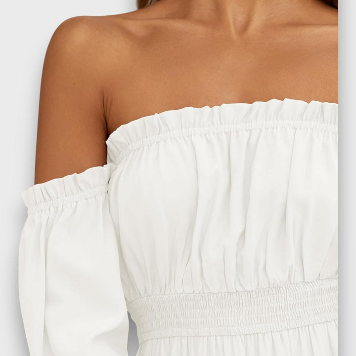 Arvenna – Off Shoulder Tiered Maxi Dress