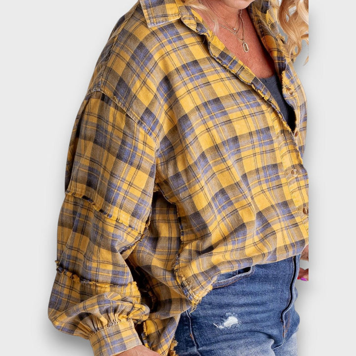 Rowan – Oversized Plaid Flannel Shirt
