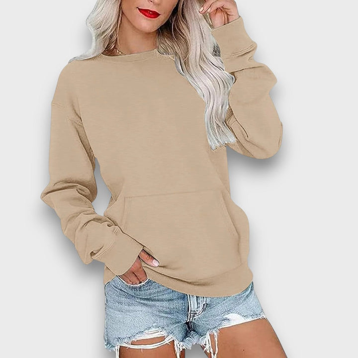 Miselle – Oversized Crewneck Pocket Sweatshirt