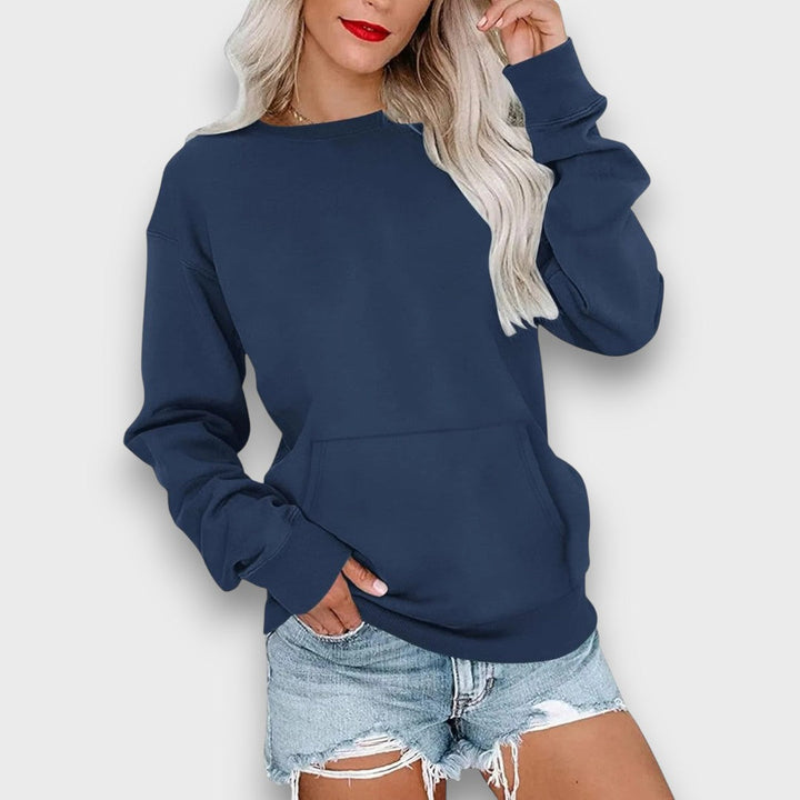 Miselle – Oversized Crewneck Pocket Sweatshirt