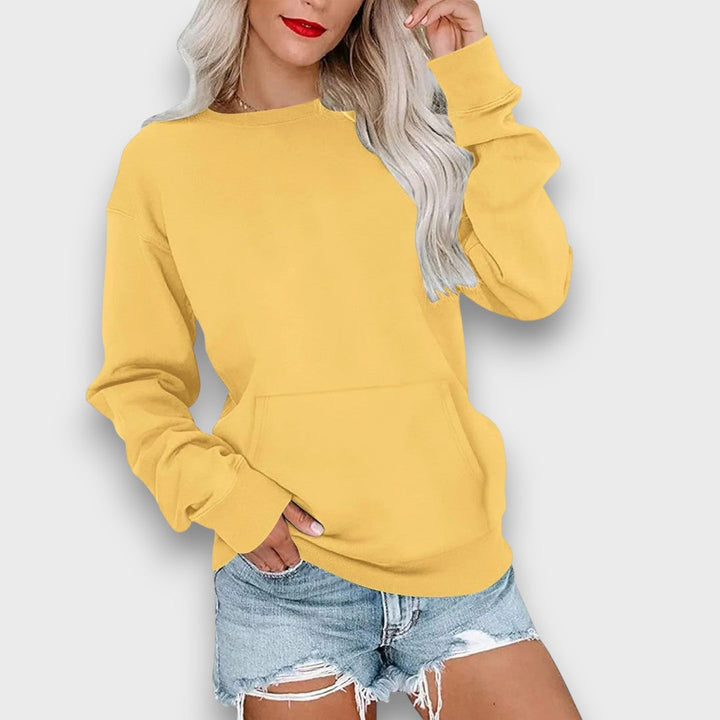 Miselle – Oversized Crewneck Pocket Sweatshirt