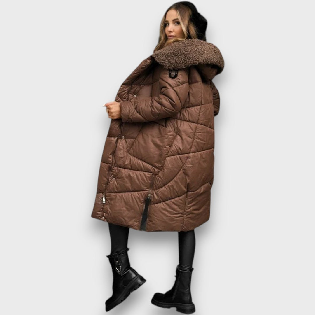 Evalyn – Quilted Hooded Winter Coat